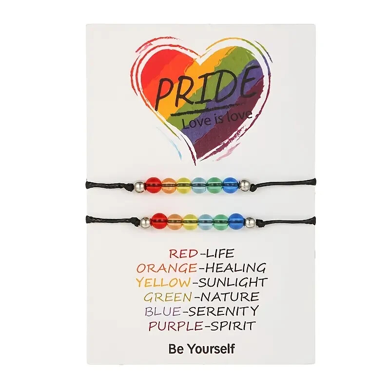 Pride Rainbow Bead Bracelet – Show Your Support