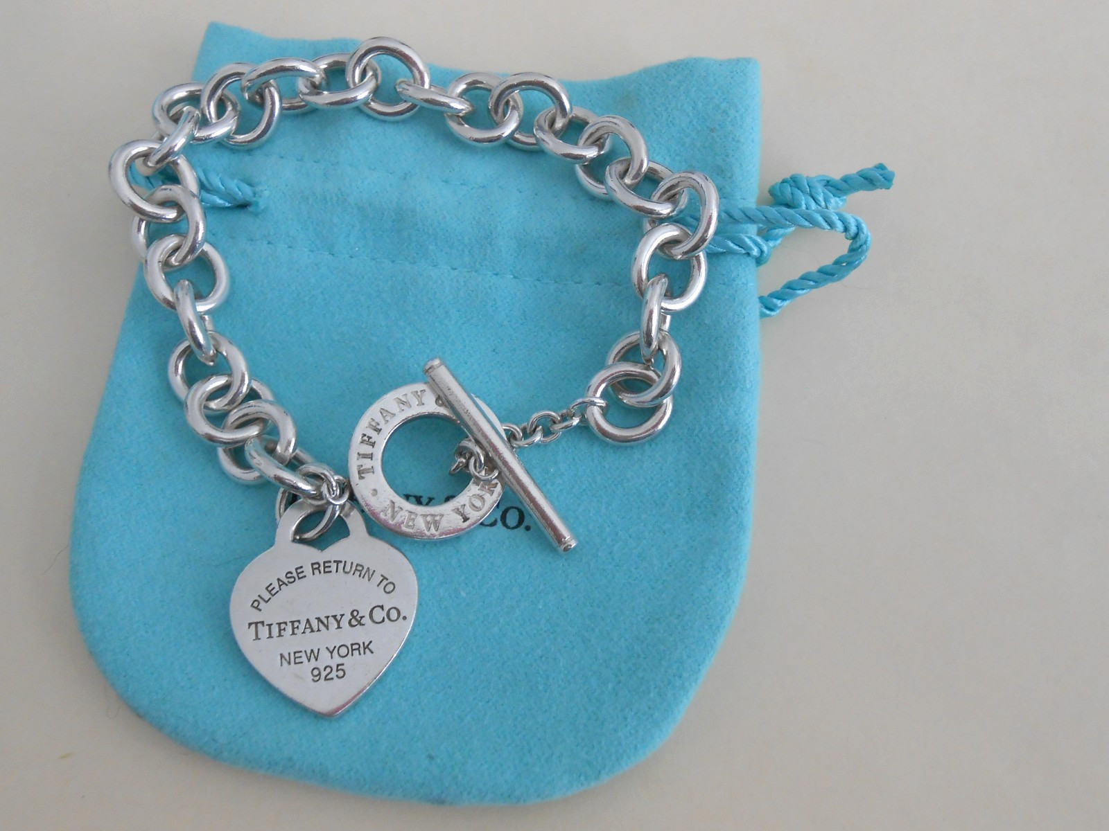 Tiffany Co Return To Tiffany Heart Tag Toggle Bracelet, Tiffany Bracelet 8.25″