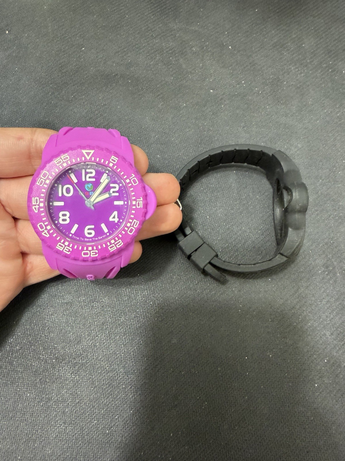 GEBO Time To Save The Earth Watch – 2 Straps Pink & Black – Old Stock