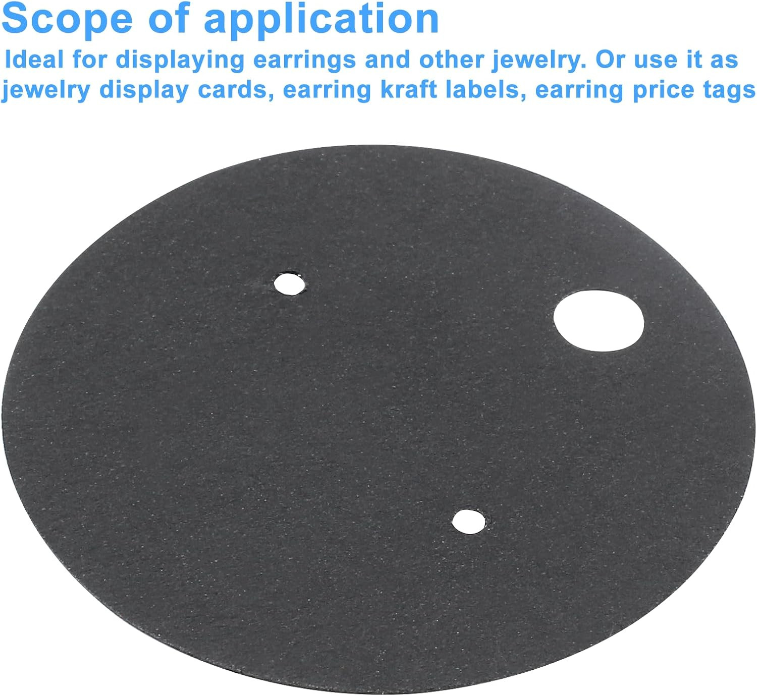 round Earring Display Holder Cards, 5Cm/2 Inch, Black, 100 Pcs | Kraft