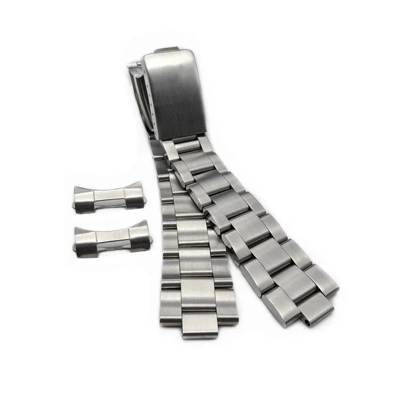 Stainless Steel Curved End Watch Band 13mm 17 18 19 20mm 21mm Metal Watch Strap