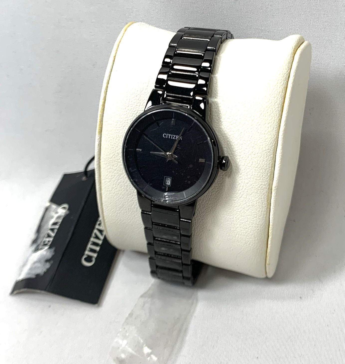 Citizen Quartz Watch Womens G011-S106877 Black Metal Bracelet Japan NEW BATTERY