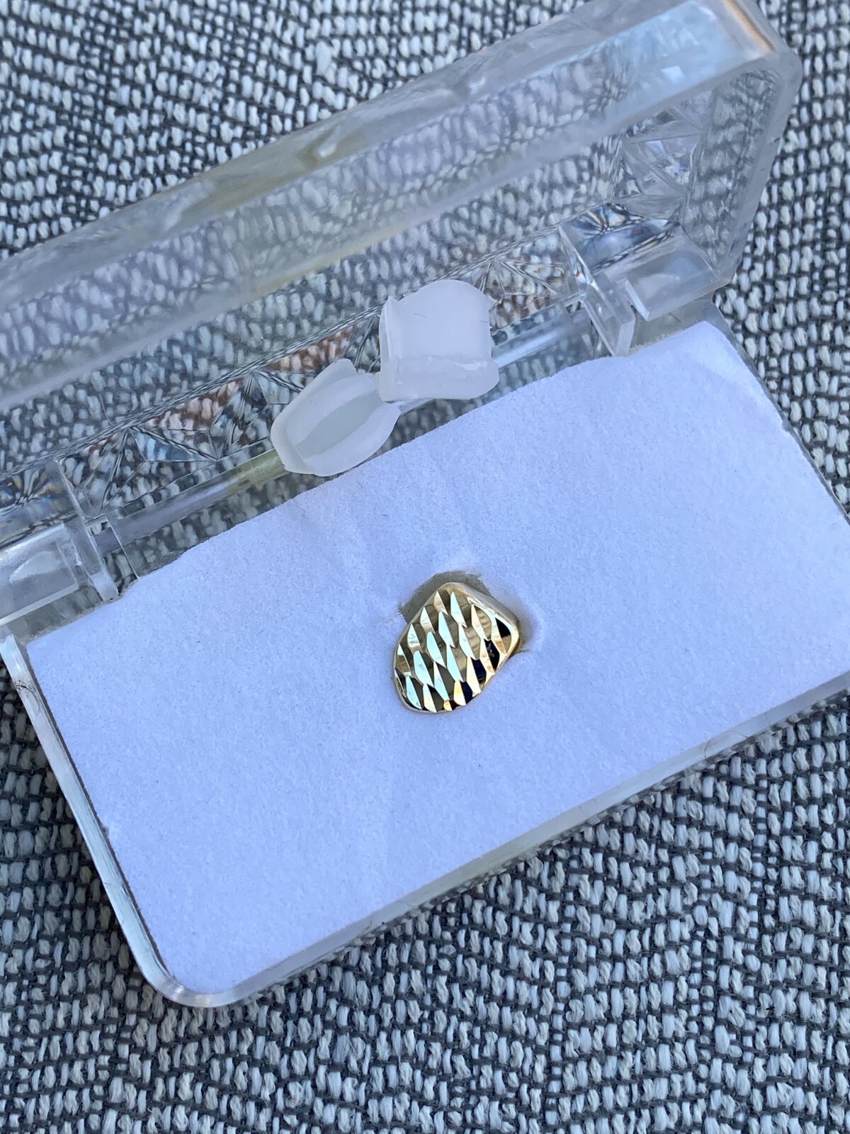 SOLID 925 Sterling Silver Single Tooth Grillz Hip Hop Grill Cap Gold Plated REAL