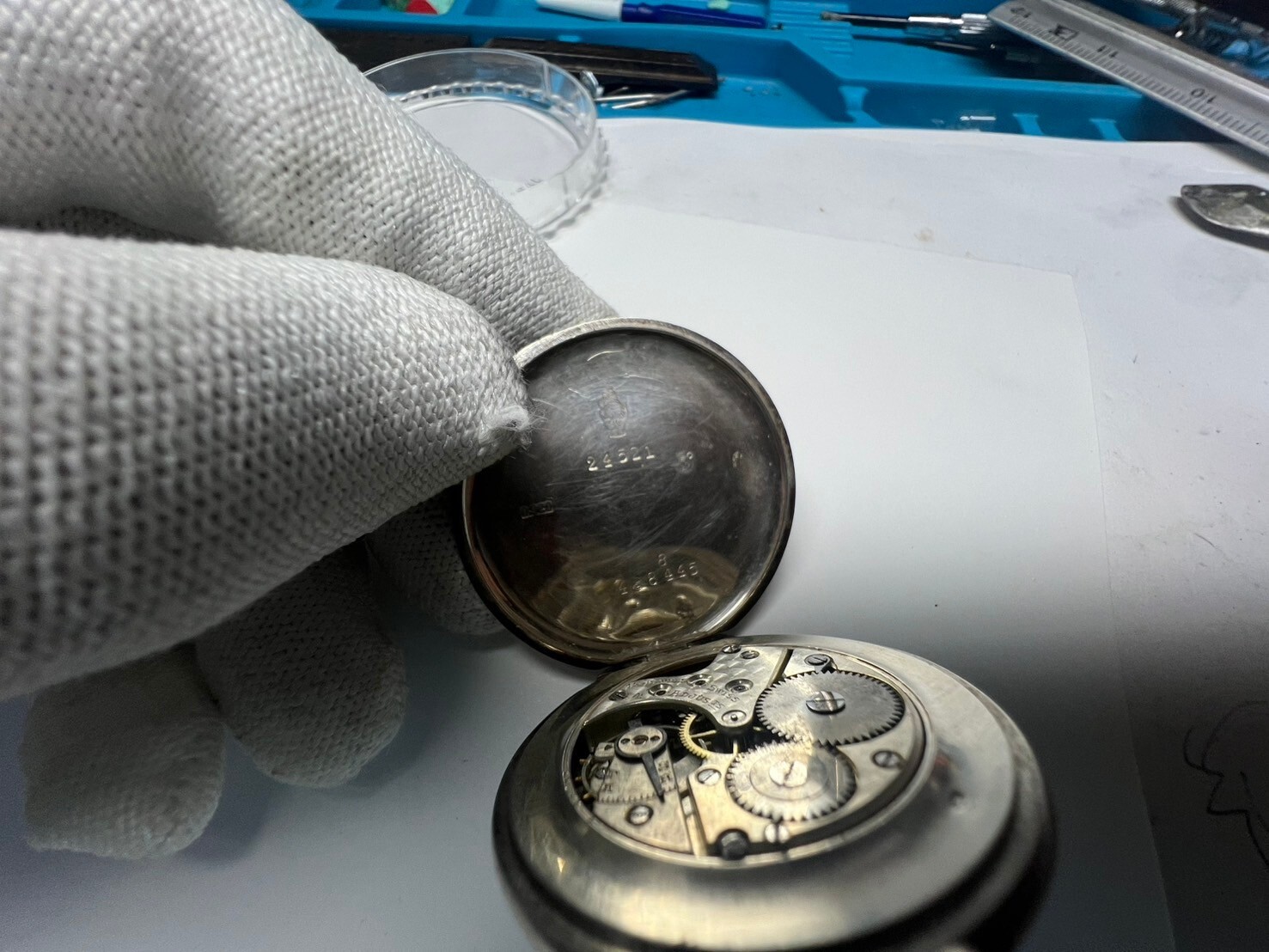 Mistral pocket watch silver 0.900 case 41.2 mm need service
