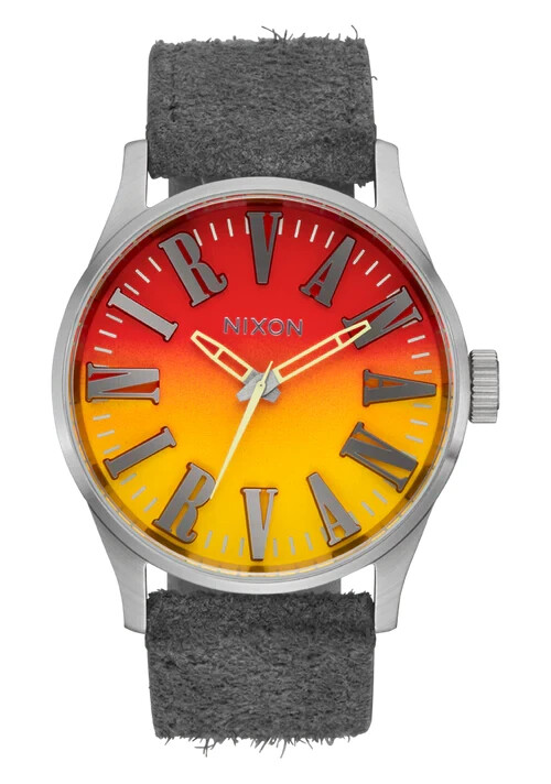 Nixon Nirvana Sentry Leather Band Quartz 42mm Unisex Watch A1418-5274-00