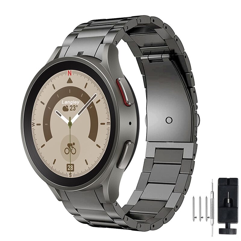 No Gaps Titanium Watch Band for Samsung Galaxy Watch 5/4 40/44mm Metal Strap
