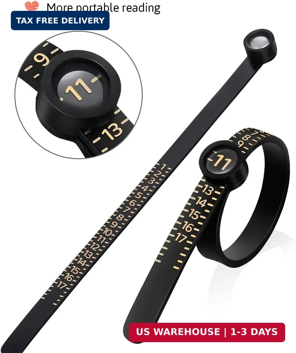 Meowoo Ring Sizer Measuring Tool with Magnifier, for Ring Measurer and Ring Size