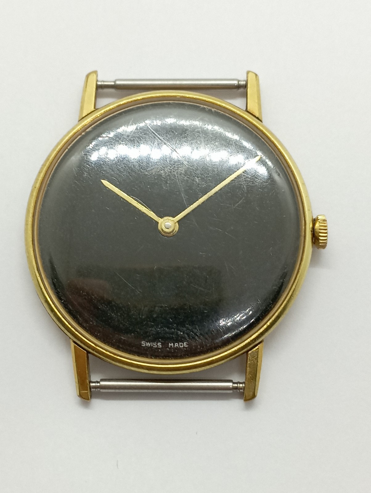 VTG Unique M&M Black Dial Gold Plated Cal. Peseux 7001 (ETA) 6mm. Thickness Work