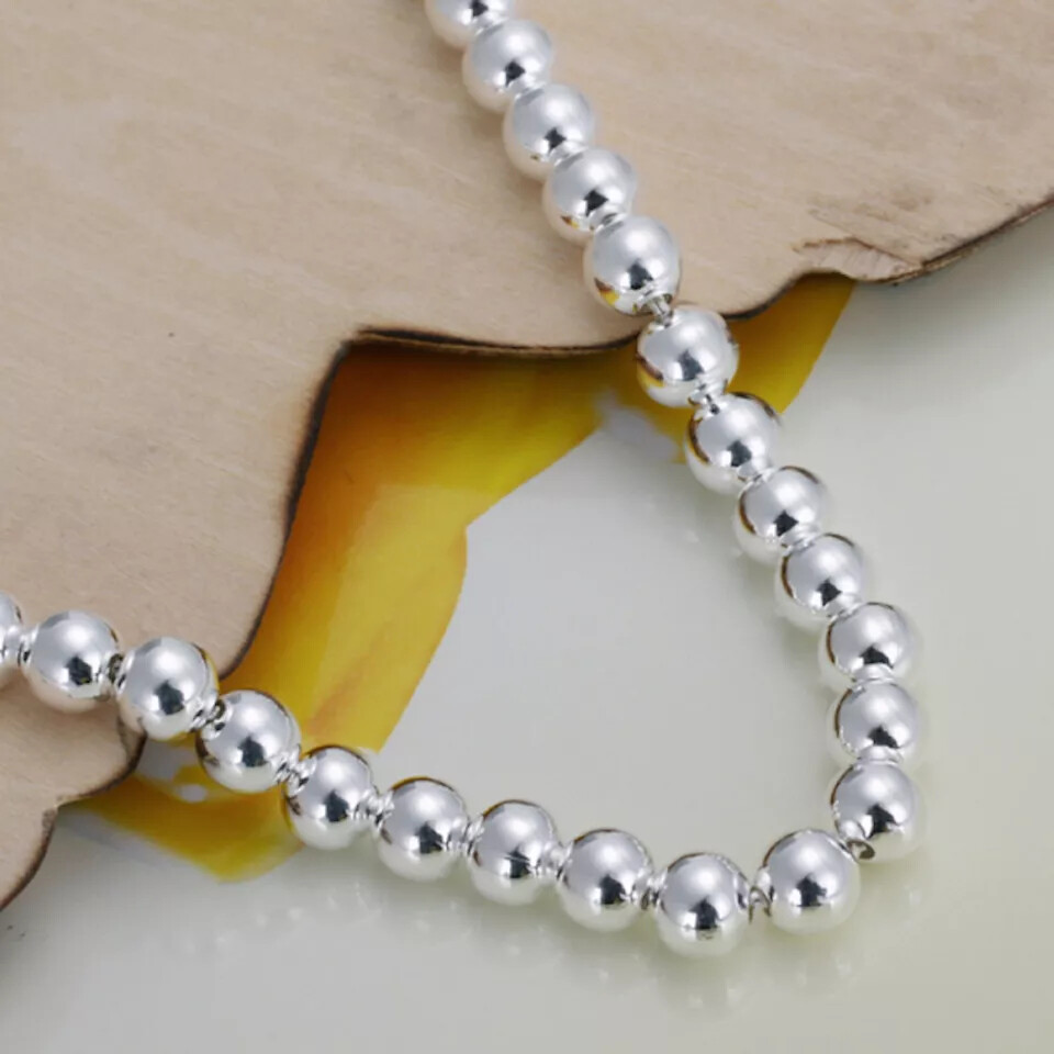 2× Silver Love Cuff Bead Ball Open Bangle Womens Jewelr Charm Bracelet Gift USA