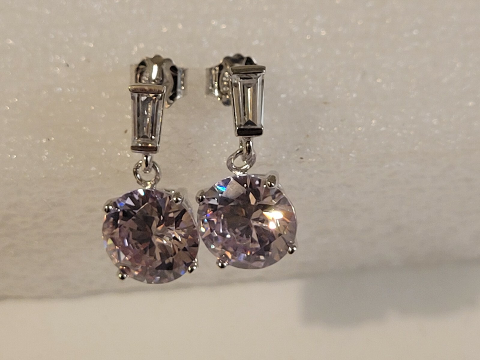 Pale Lavander Amethyst Dangle Earrings
