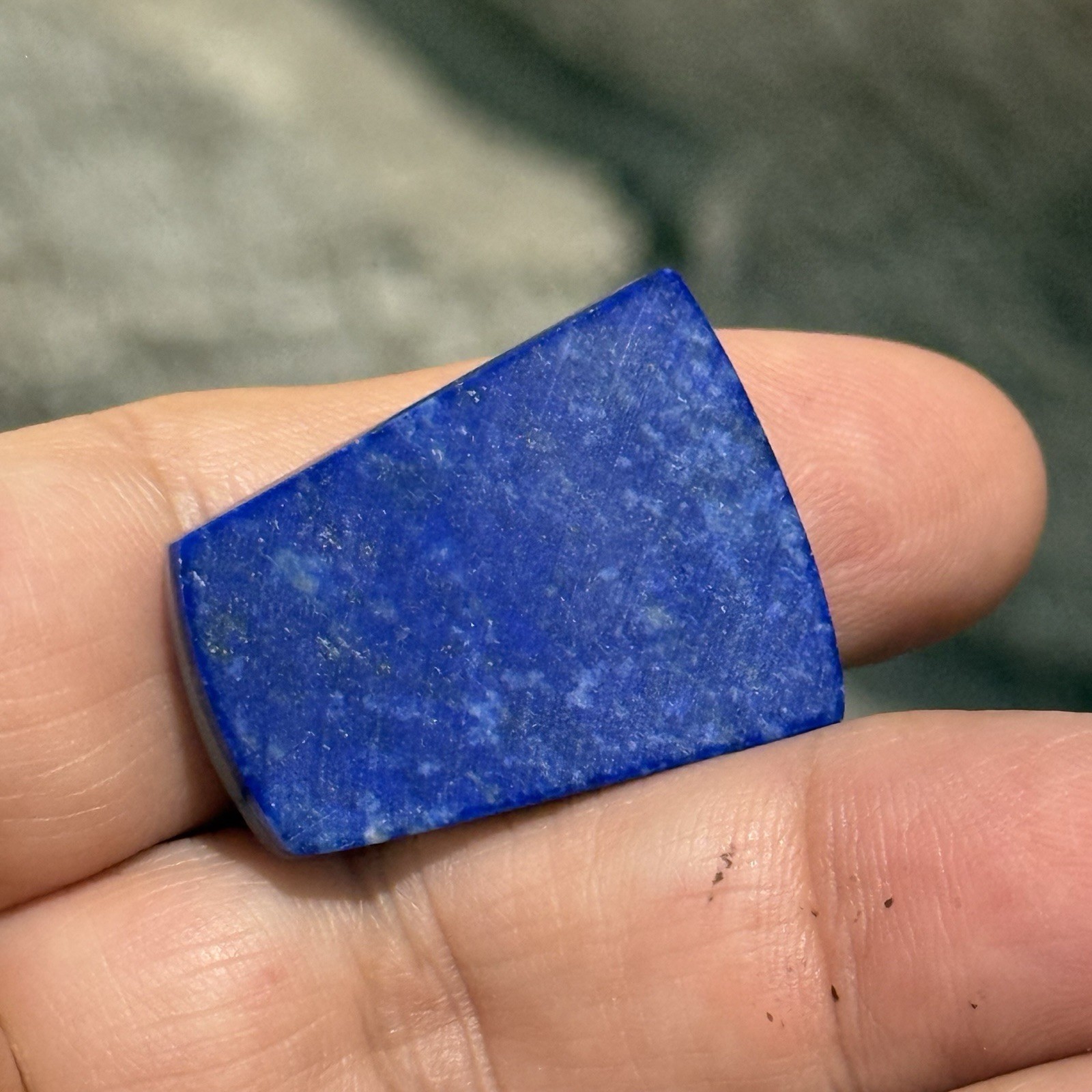 32.3ct 28x21x5mm Flower Plume Agate And Lapis Lazuli Doublet Cabochon Gem