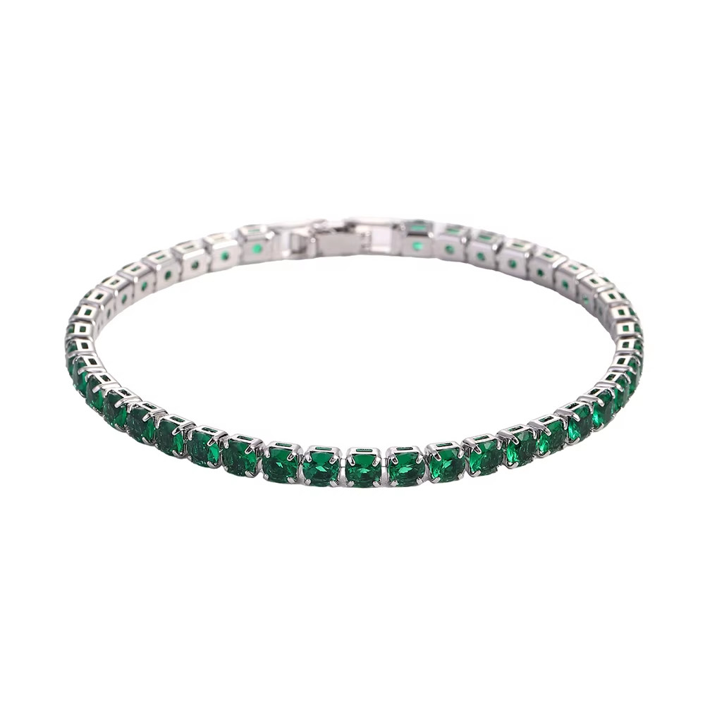 4mm Tennis Bracelet Cubic Zirconia Crystal Gold Silver Jewelry Women Men