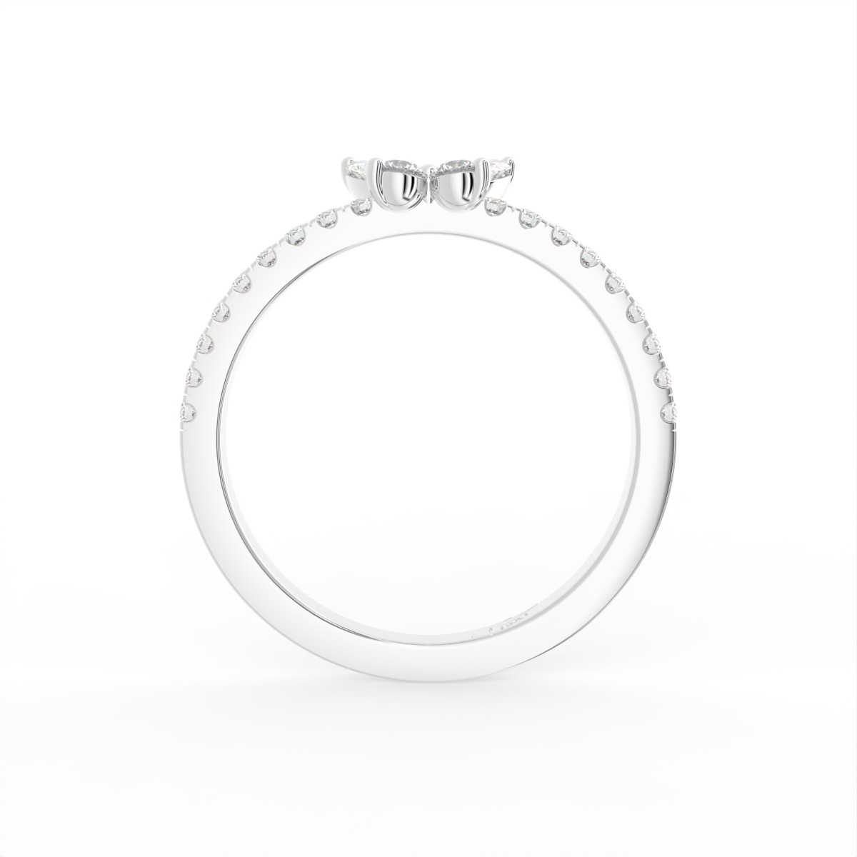 14K Yellow Gold Marquise/Round Lab Grown Diamond Wedding Ring 0.58ct
