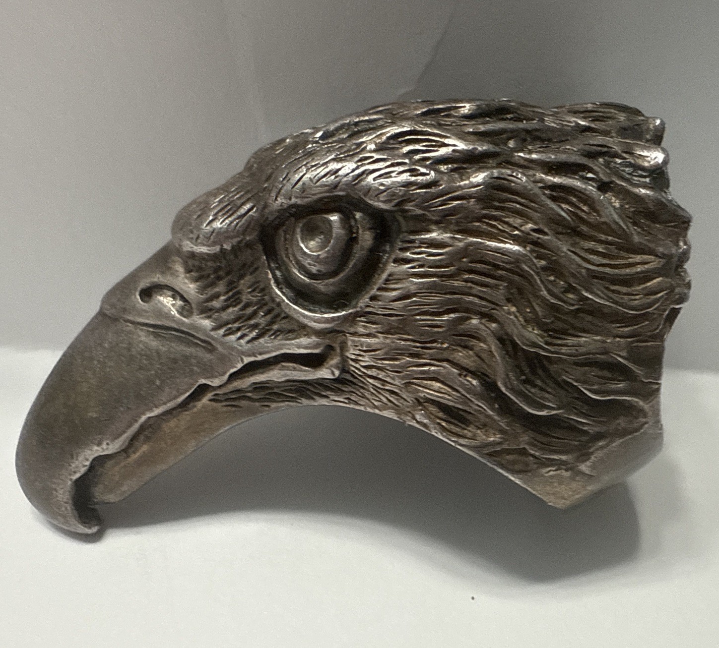 Vintage Bold Crow Raven Head Sterling Silver Ring S925 Goth XL Sized – 45 grams