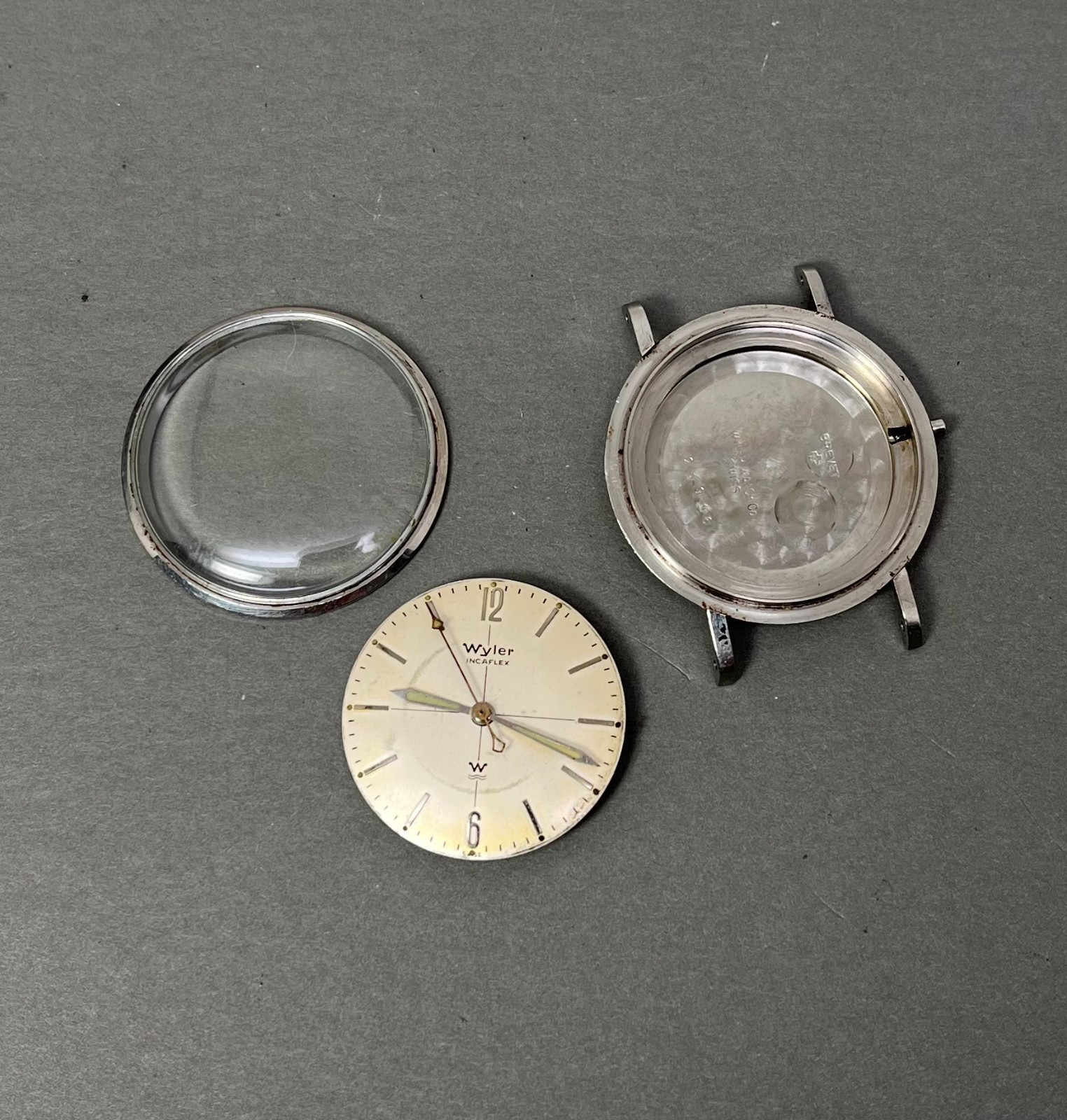 Vintage Wyler Incaflex 17j Stainless cal. WH27 Manual Wind 34mm Estate Watch