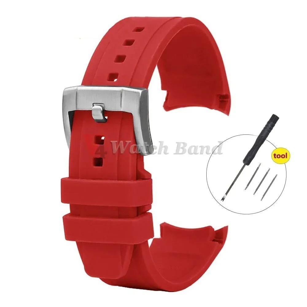 20 22mm Rubber Watch Band Premium Silicone Universal Curved Ends Rubber Strap