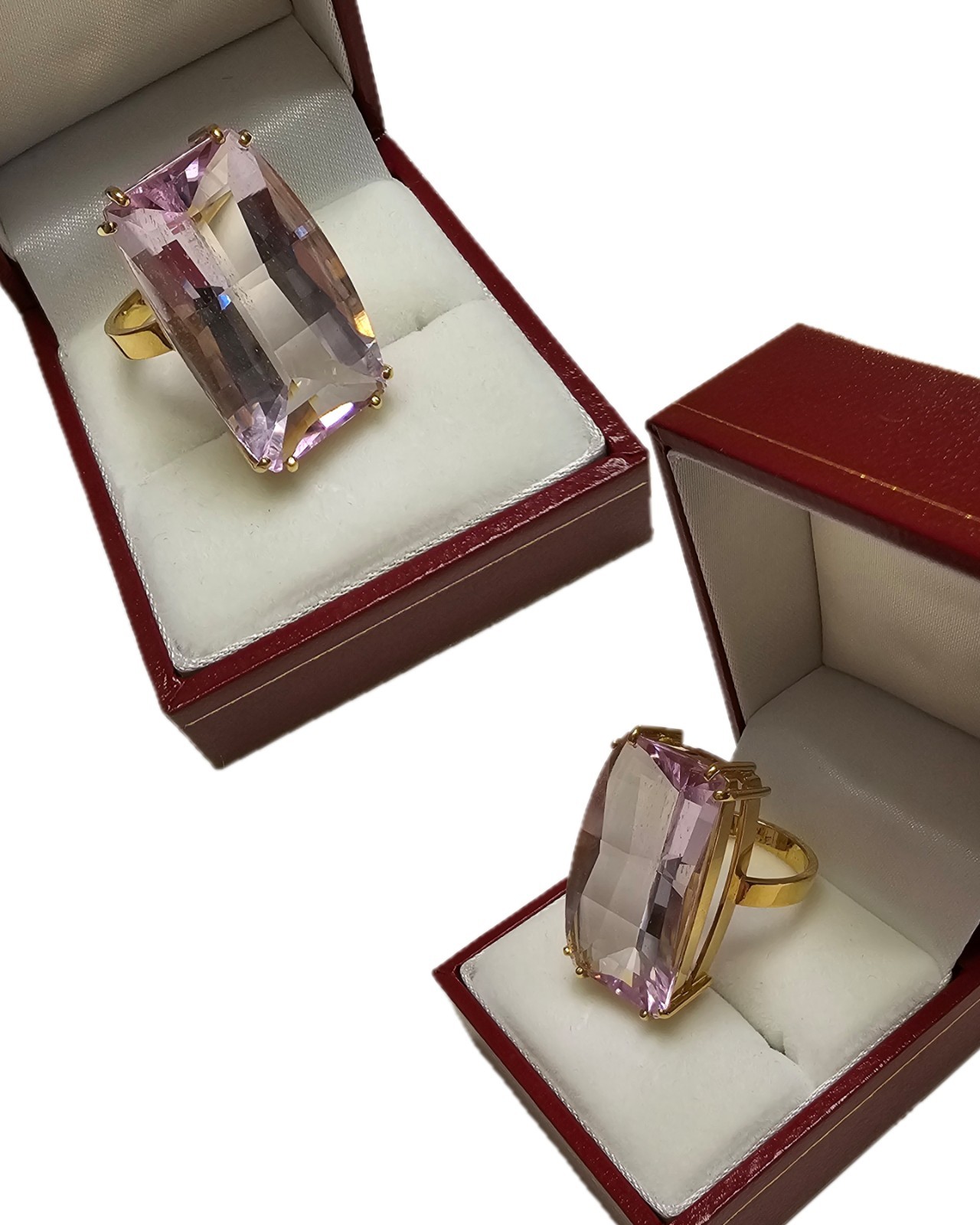 18ct Gold Ring With 28.35 carat Natural Kunzite