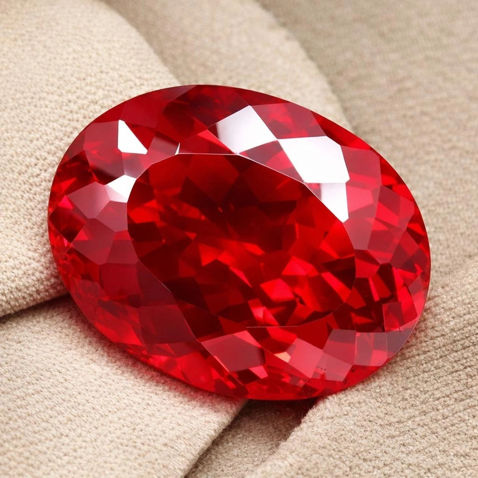 20.00 Ct+ Natural Flawless Myanmar Red Painite Oval Cut Loose Certified Gemstone