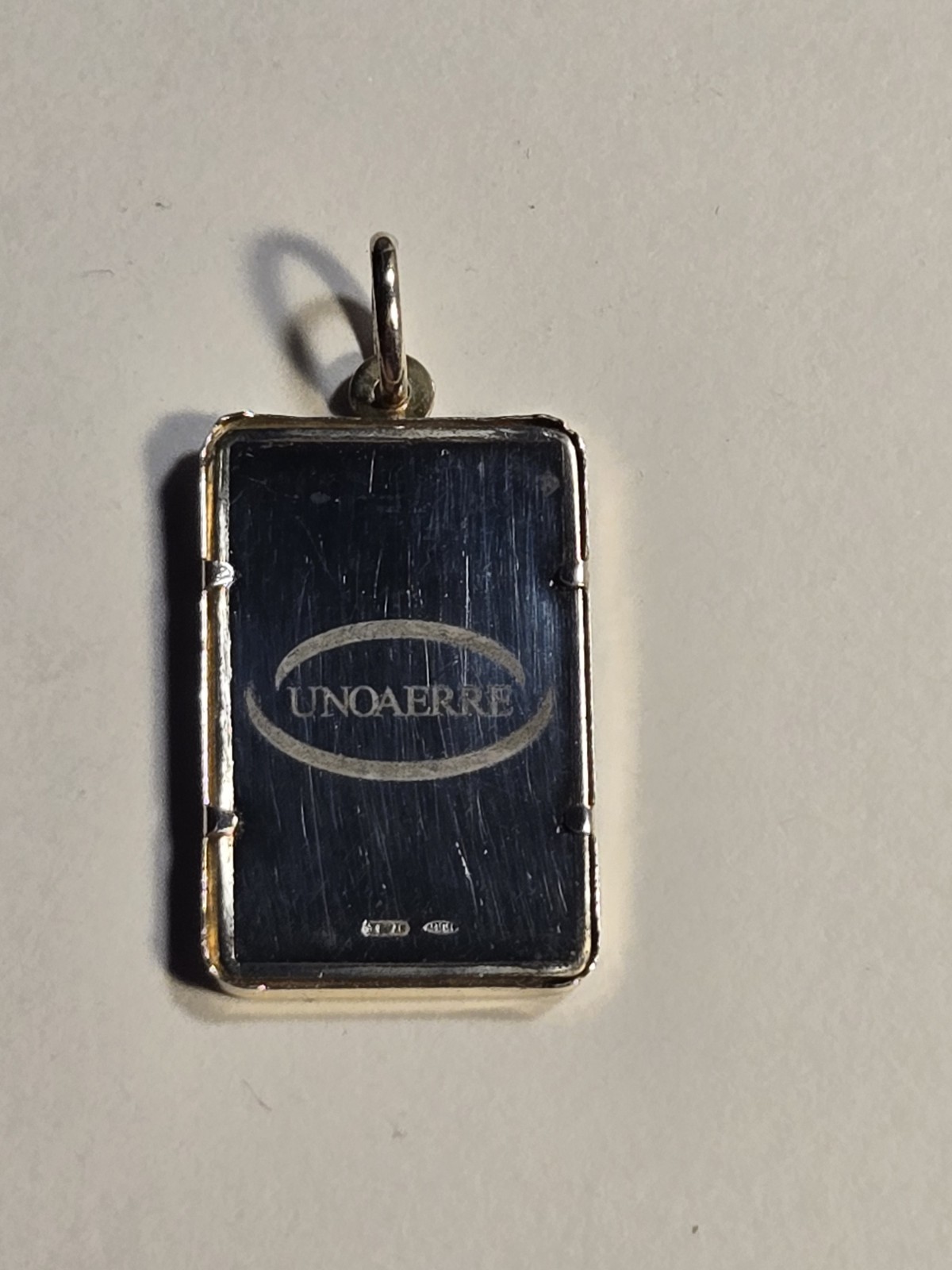 UNOAERRE USA FLAG 5g Fine Silver .999 Rectangle Ingot Pendant