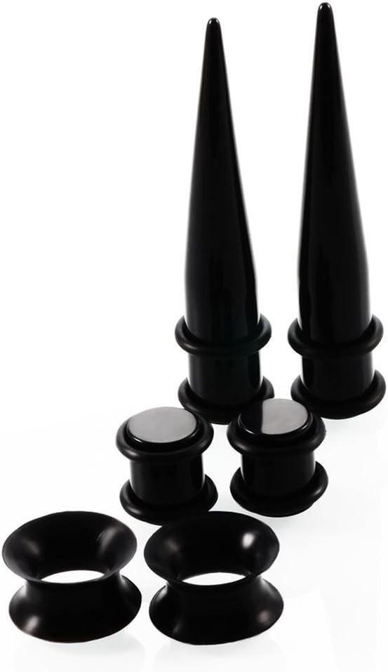 Versatile 50-Piece Ear Gauges Expander Set: Tapers, Silicone & Plugs Included