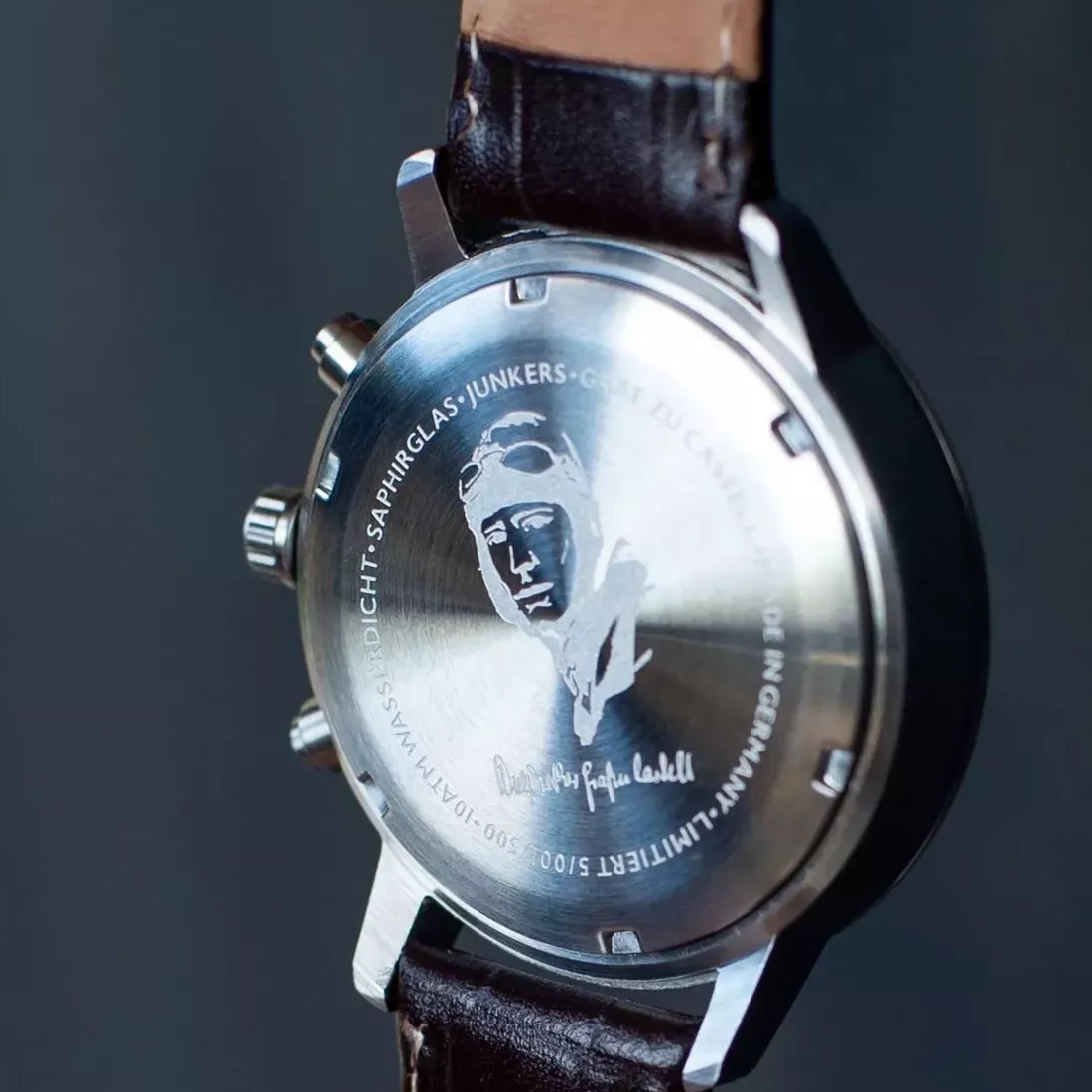 Junkers Men’s Watch Graf zu Castell 9.69.01.05 Sapphire Glass, Leather Strap
