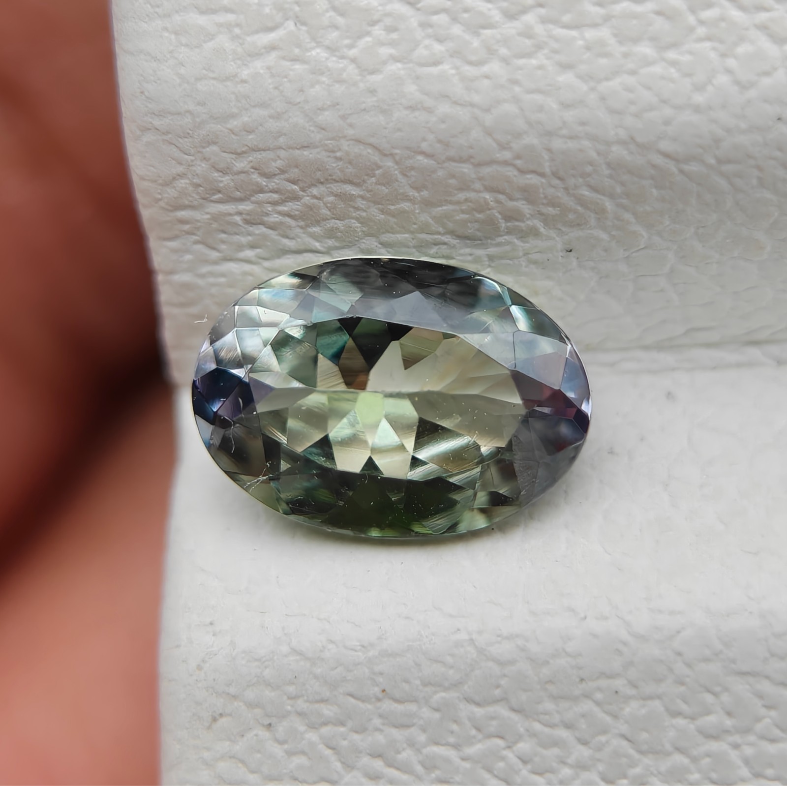 Natural peacock zoisite gem 7x5mm oval tanzanite stone loose gemstone ideal for