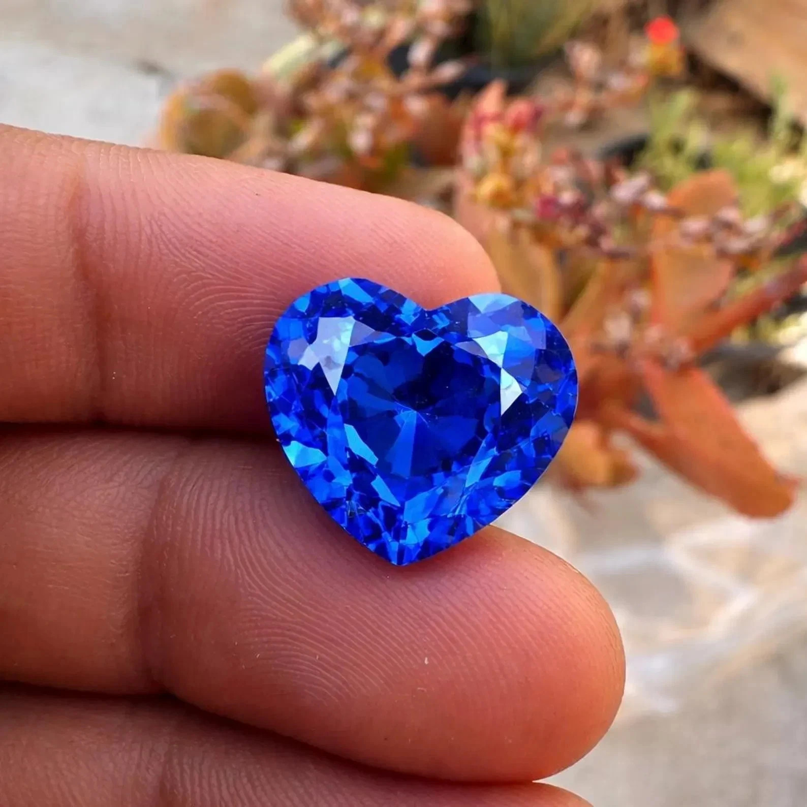Flawless Natural 10-12 Ct Blue Sapphire Heart Cut Certified Loose Gemstone AAA