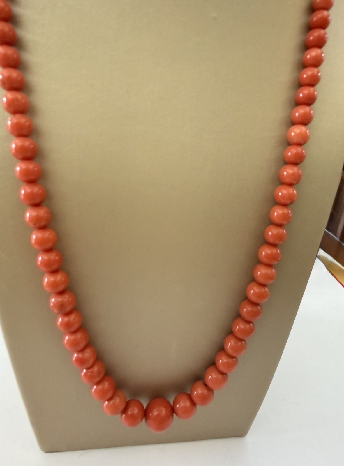 RED CORAL NECKLACE -Mediterranean -Grade -18K gold