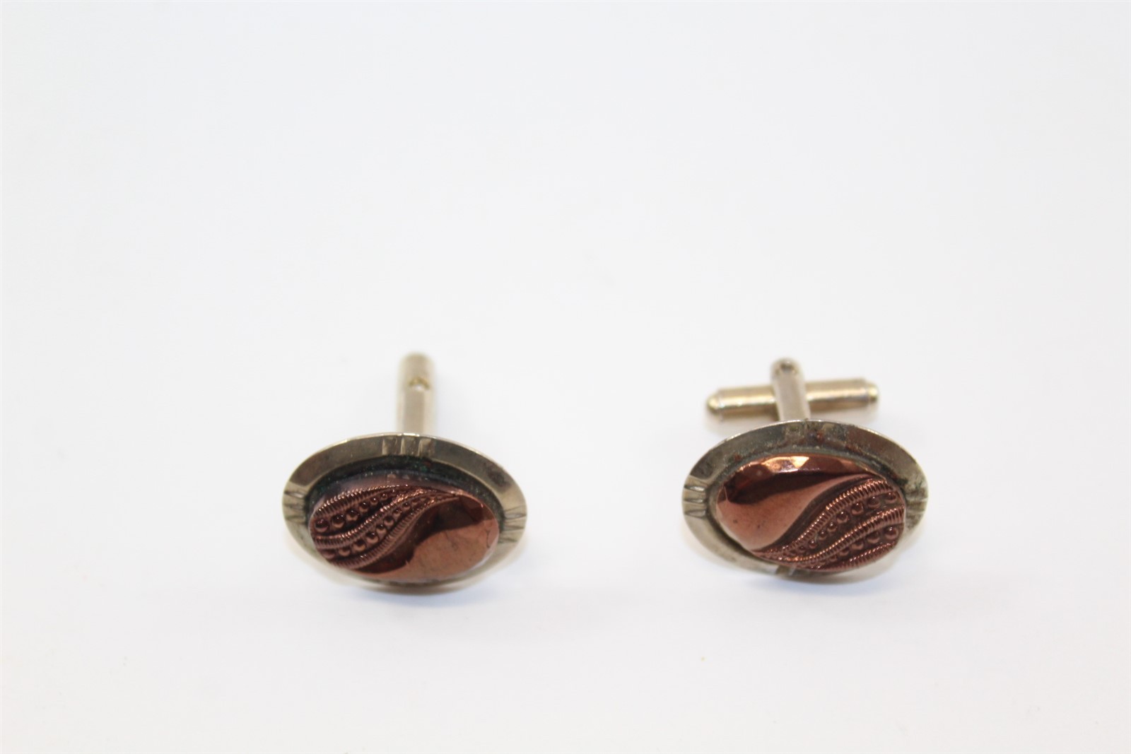 Stainless Steel Cufflink Set Stamped W Vintage