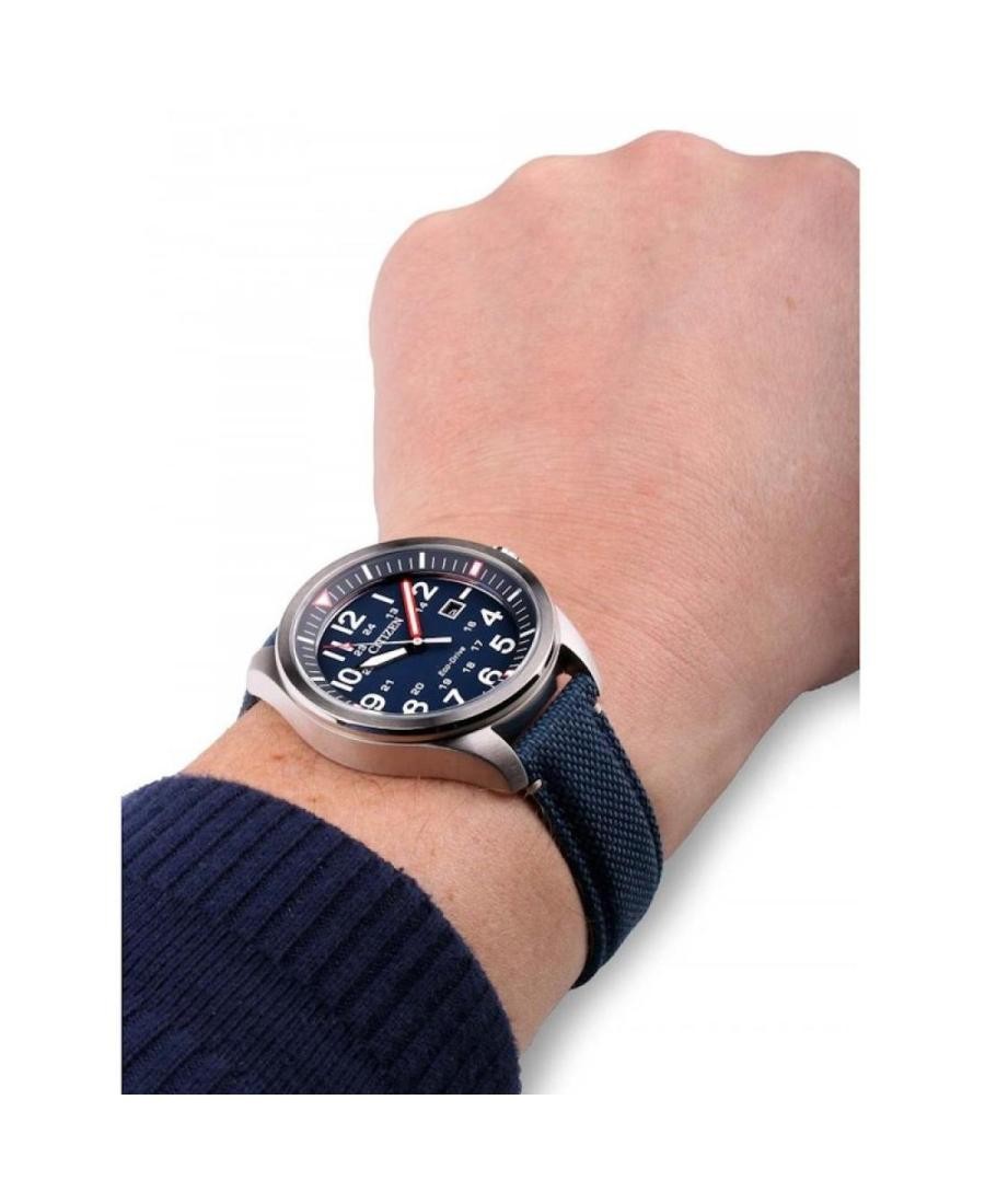 CITIZEN Men Analog Eco-Drive Casual Watch Classic Dress Blue Dial Waterproof Rou