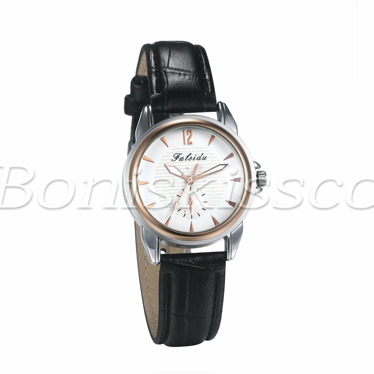 Women’s Elegant Casual Business Leather Band Round Quartz Analog Wrist Watches