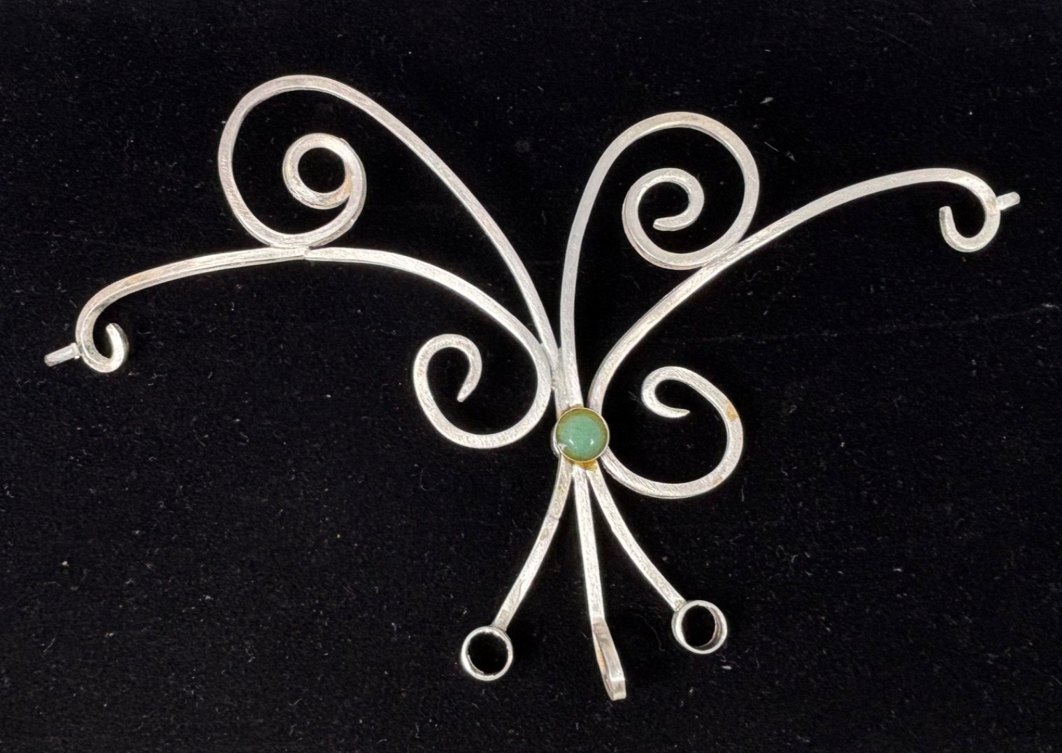 VTG Raymond Rocklin Sculptor Sterling Wire Necklace Pendant Modernist Butterfly