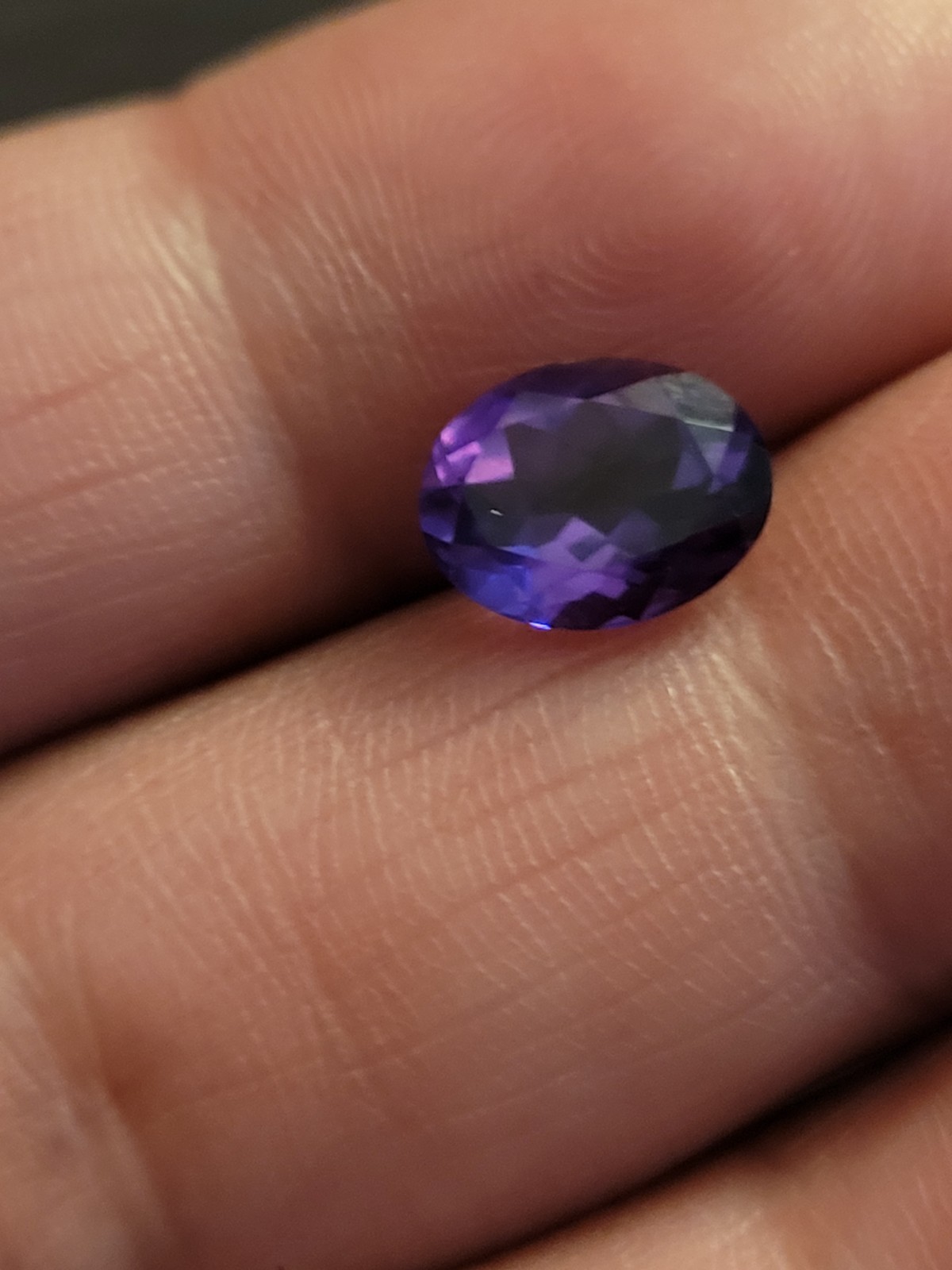 33 Year Jtv Purple Blue Oval Loose Amethyst Gem