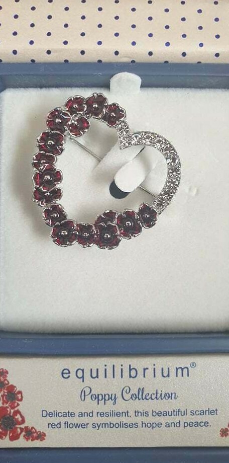 Equalibrium Poppy Diamante Heart