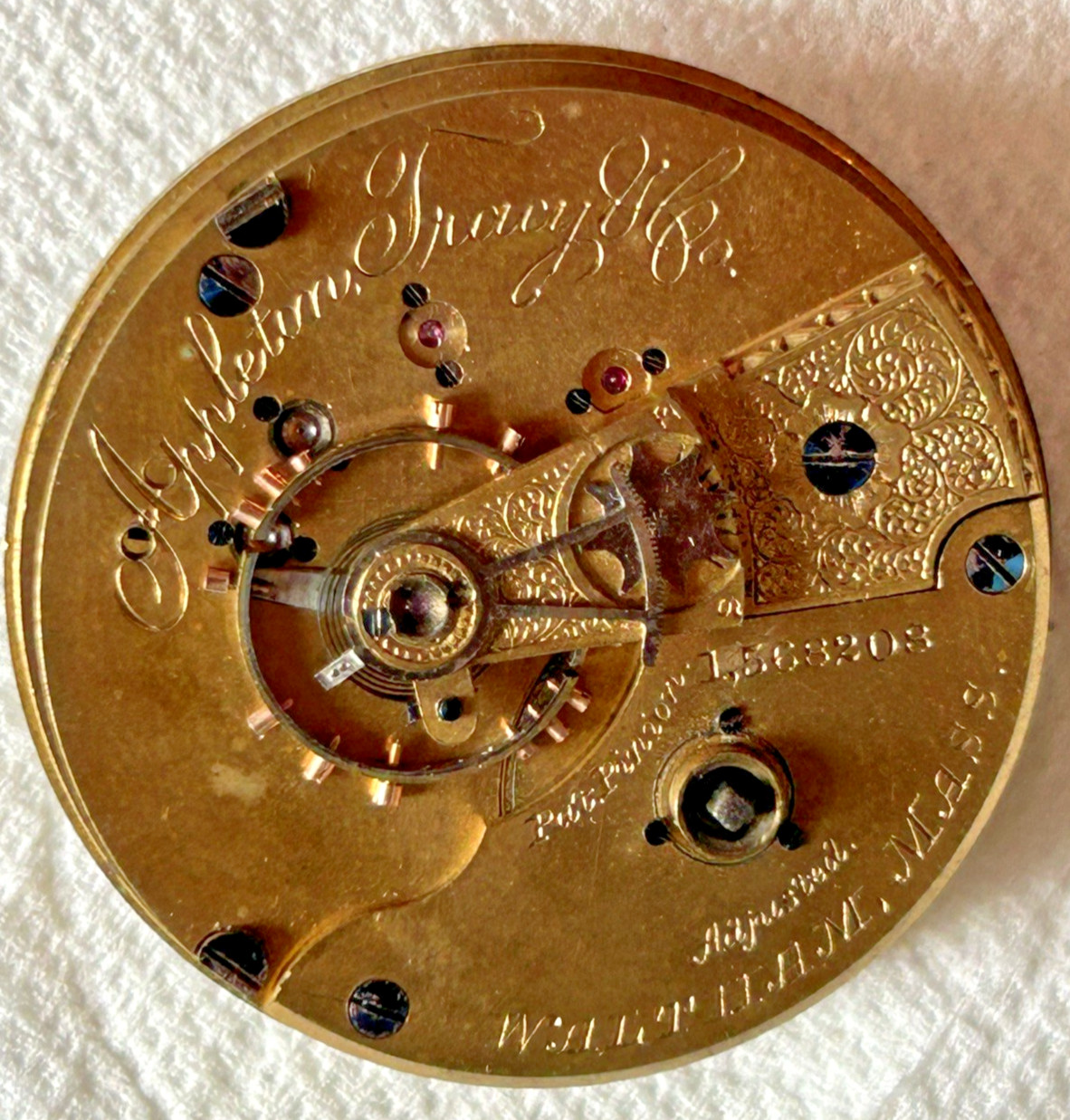 Vintage Waltham Appleton Tracy 18s 15J Model 1877 Pocket Watch Movement – Parts