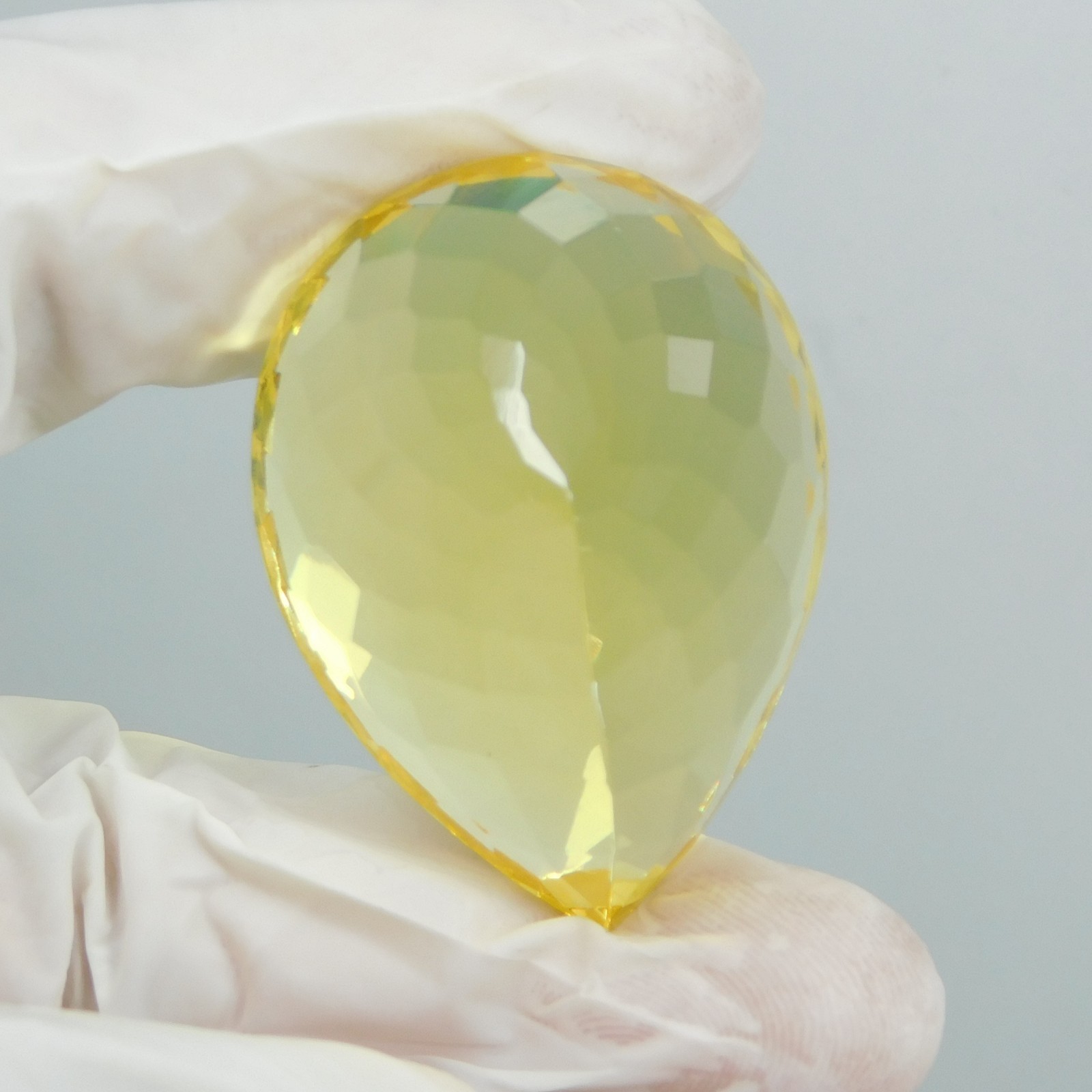 Certified 172.00 Cts Natural Lemon Yellow Topaz Pear Cut Stunning Loose Gemstone