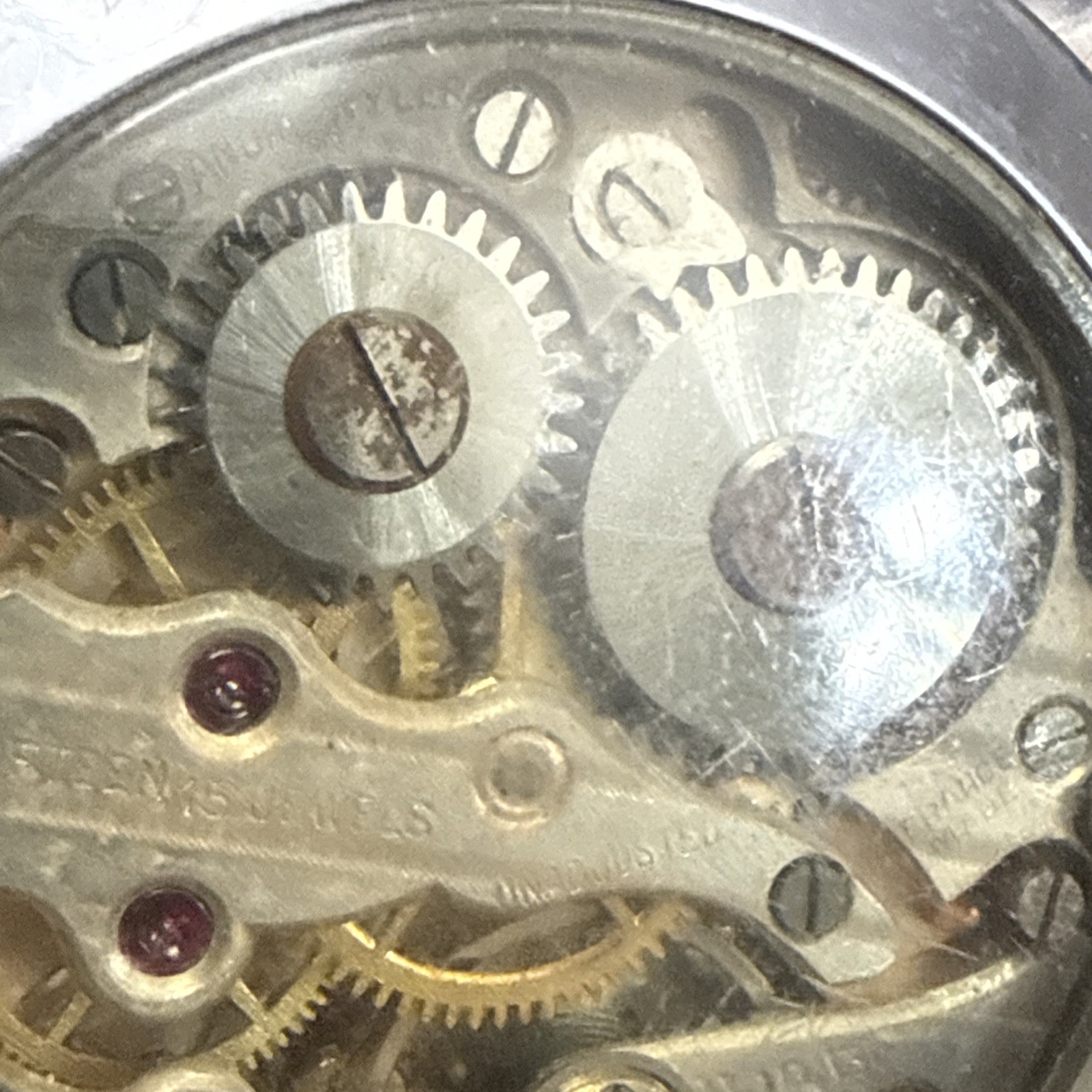 RARE! Art Deco Lucite Case ANDRE WYLER 15J Pendant Watch, Made In France-RUNS