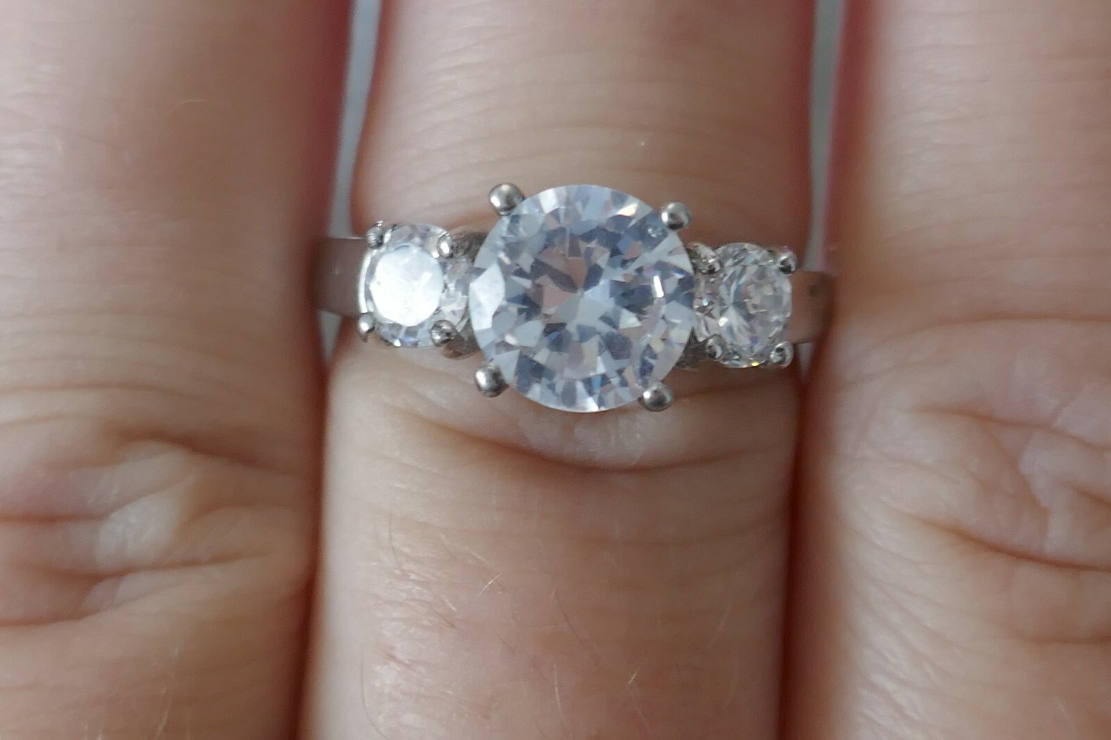 Vintage Designer Stauer Sterling Silver & Cubic Zirconia Ring – Size 7.5 / 2.9g