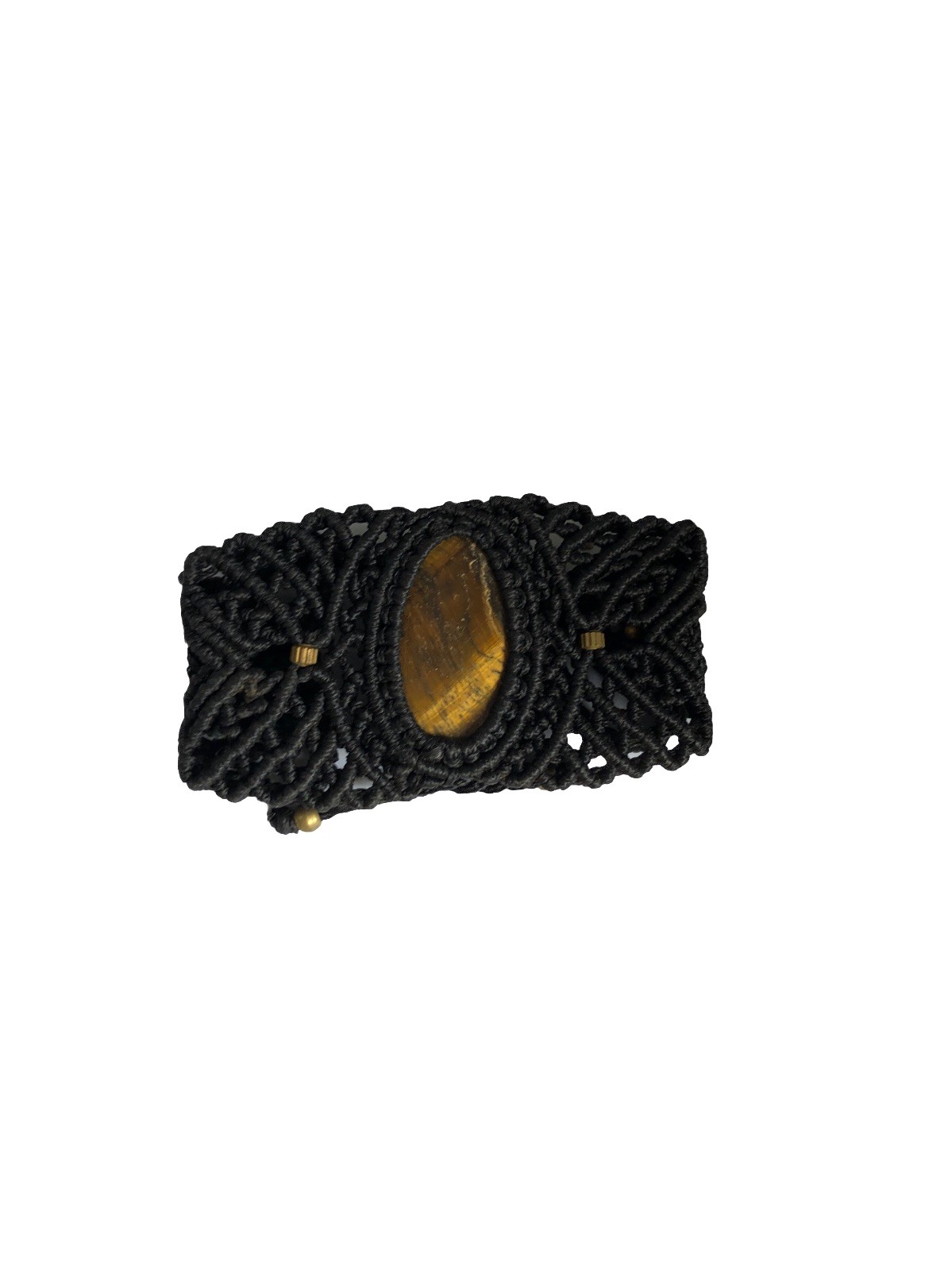 Handmade Natural Cabochon Bohemian Macrame Choker Crystal Necklace Gem Stone