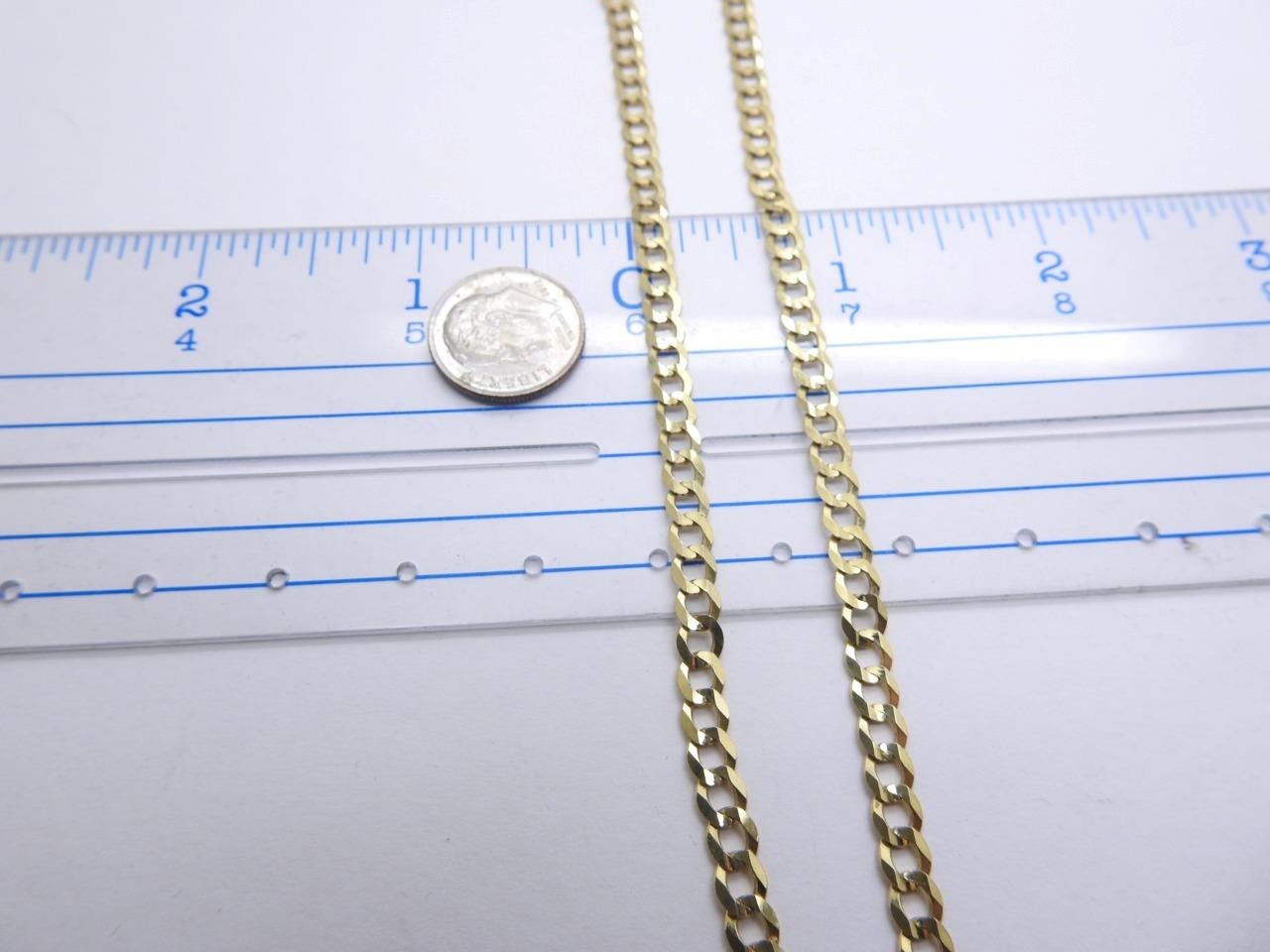 10K Solid Yellow Gold Fancy Curb Link Chain Necklace 20” long 10.5 grams