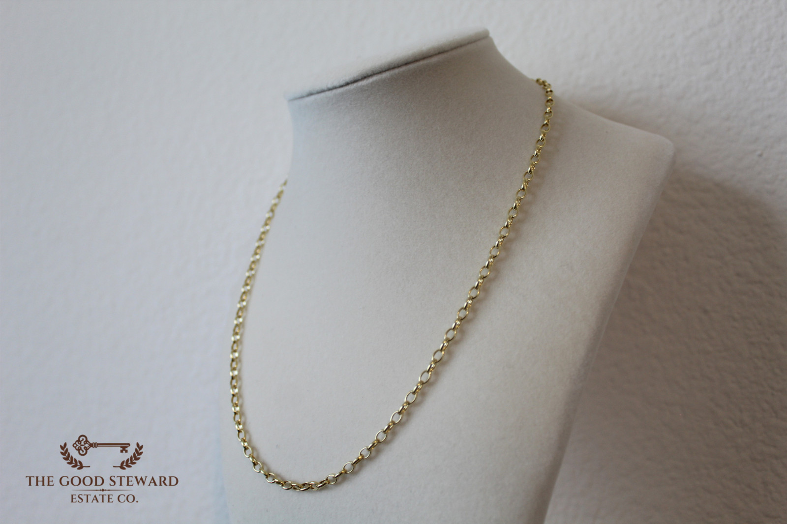 14k Gold Oval Rolo Chain 18”