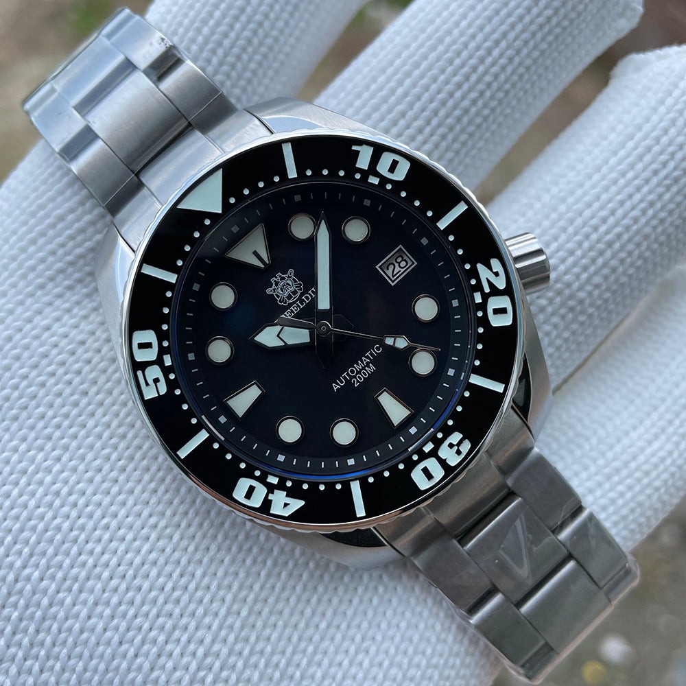 STEELDIVE SD1971 Mens 90mm 200M Automatic Dive Watch NH35 Sapphire Steel