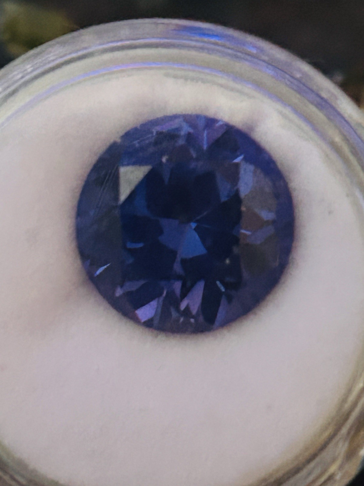 8.3 Ctw-11mm Round Royal Purple-Blue Color Change Sapphire
