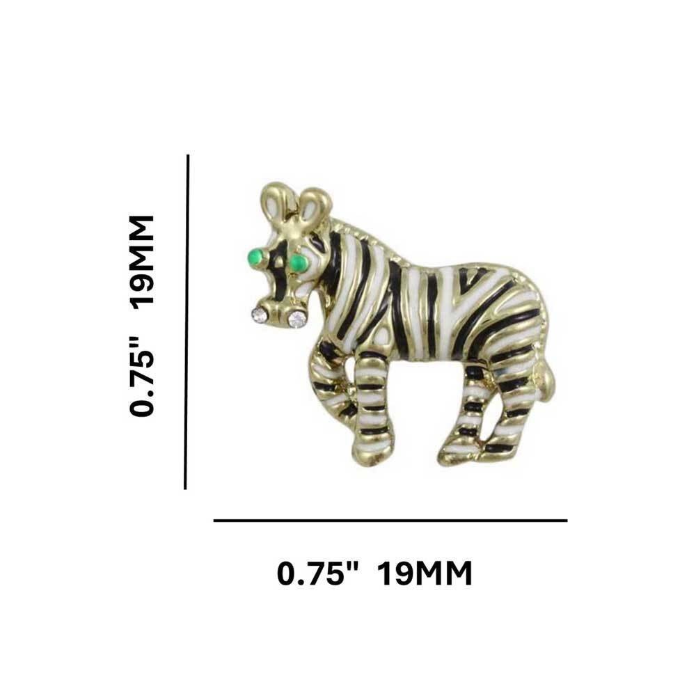 Black and White Enamel Zebra Pierced Earring – PRA819E