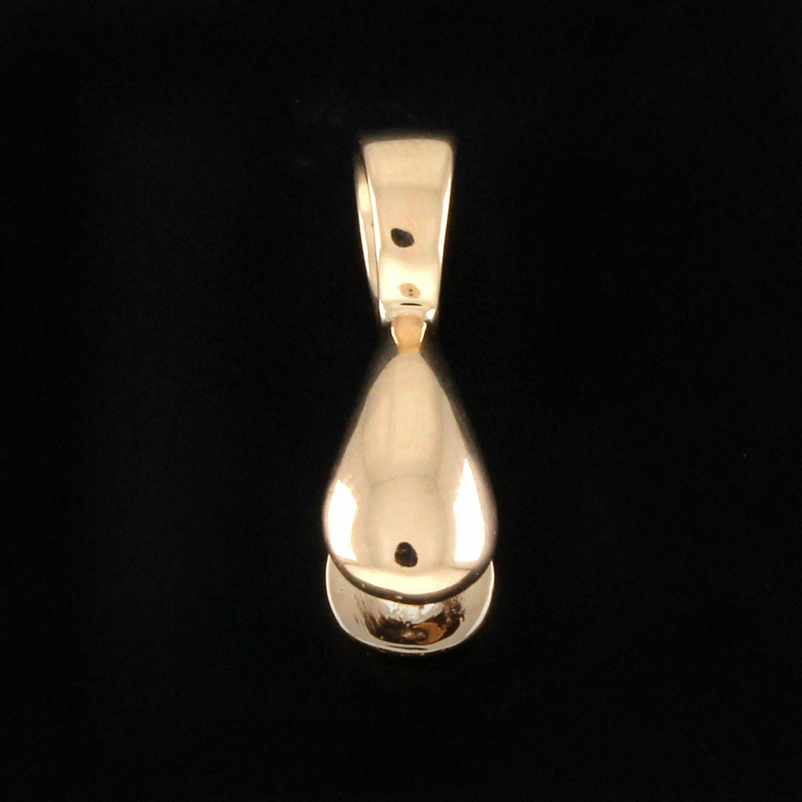 10K Solid Rose Gold Pinch Bail 19 x 6mm for Pendant with Findings