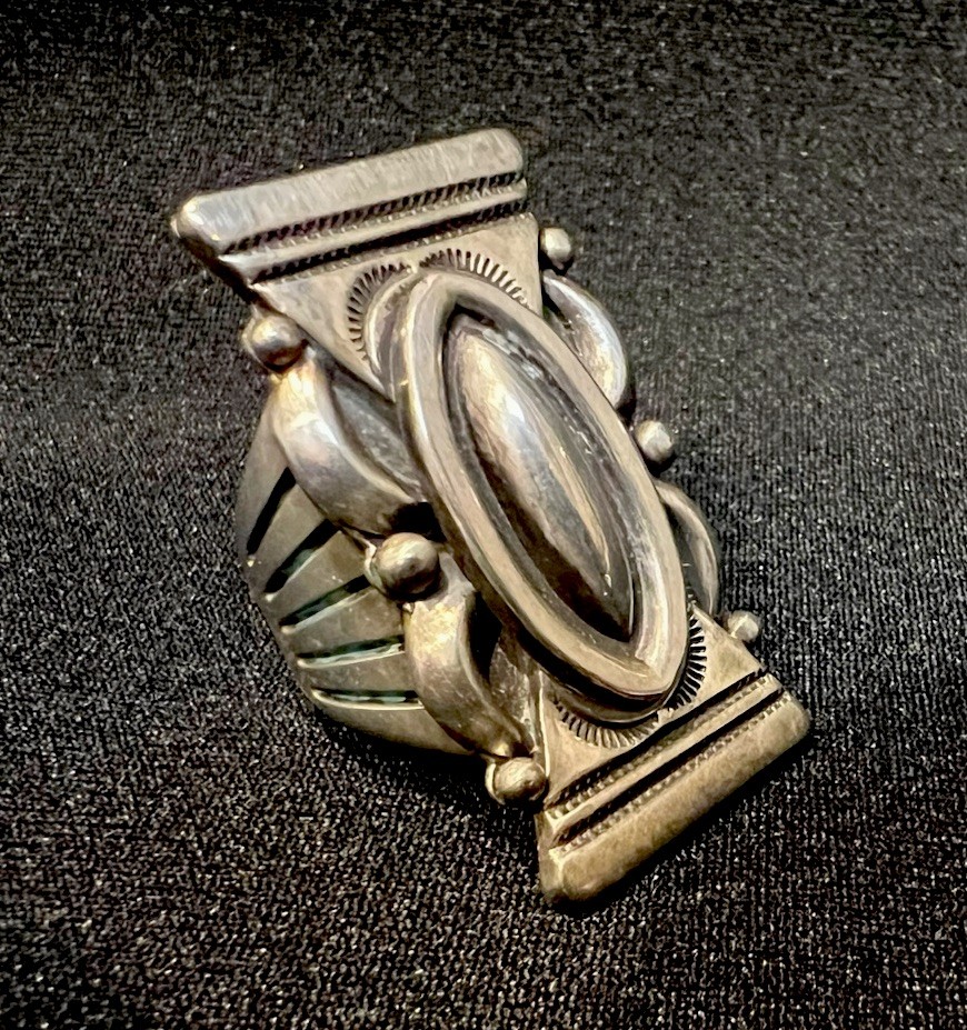 S. Gishal Stamped Sterling Silver Navajo Ring Handmade Signed Sz 5.75 19.9g