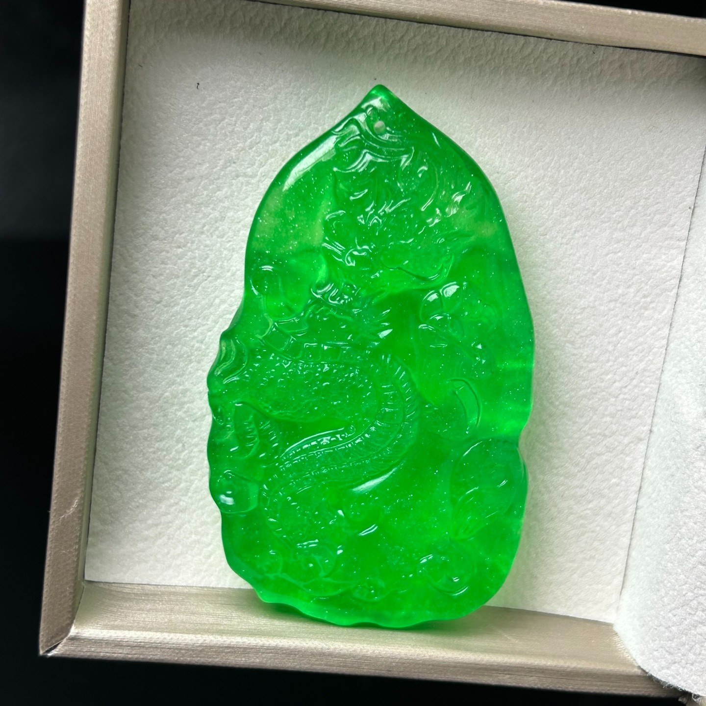 Natural ice Burmese Jade Jadeite Carved dragon kwan-yin lucky Pendant&Necklaces