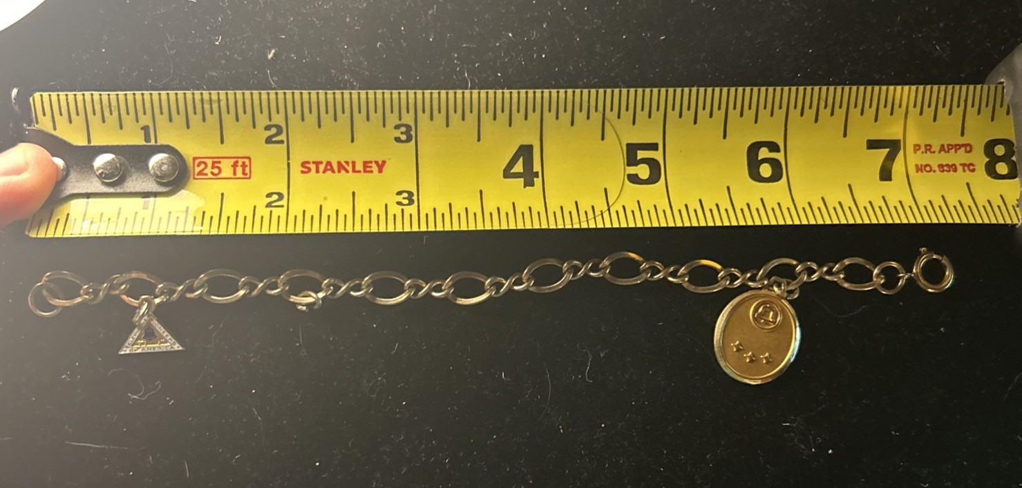 1/5 10k Charm And 1/20 12kGF Charm Bracelet #210