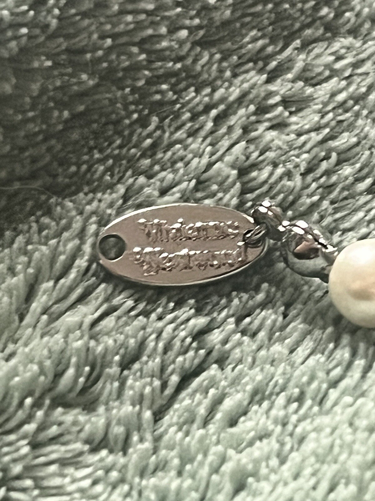 Vivienne Westwood Mini Bas Relief White Pearl Choker Silver Crystal Orb Necklace