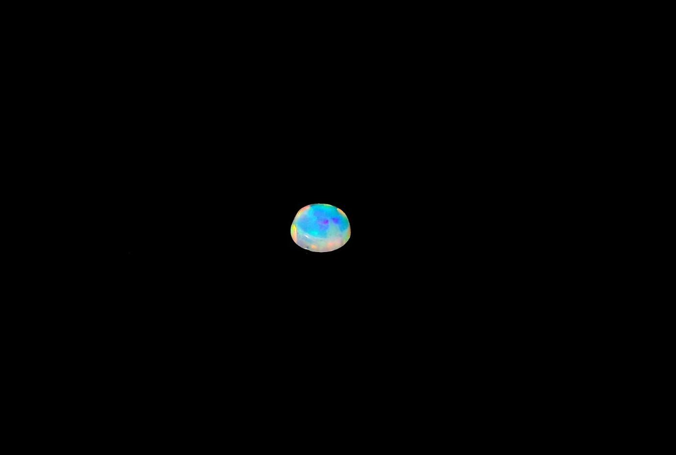 0.06ct Round Shaped Clear White Multi-Color Opal 3 x 3 mm